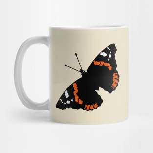 Butterfly (Red Admiral / Vanessa Atalanta / Rotated 45°) Mug